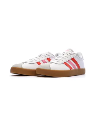 Baskets Blanc/Rose Femme Adidas Vl Court 3.0 K 6