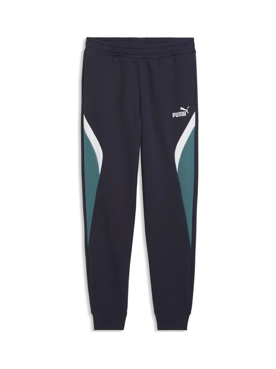 Jogging Marine/Vert Garçon Puma Ess Block Sweatpants 2