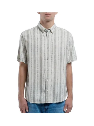 Chemise en lin Gris/Blanc Homme Teddy Smith Pietro Stripe 1