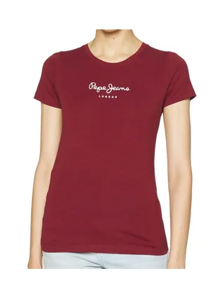 T-shirt Rouge Femme Pepe jeans New Virginia 1