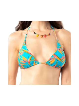 Haut de Bikini Turquoise à fleurs Femme Sun Project 2803 1