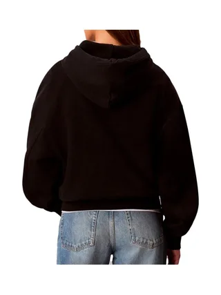 Sweat à Capuche Noir Calvin Klein Jeans French 2