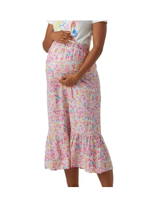 Jupe Rose/Bleu Femme Mamalicious Casey 1
