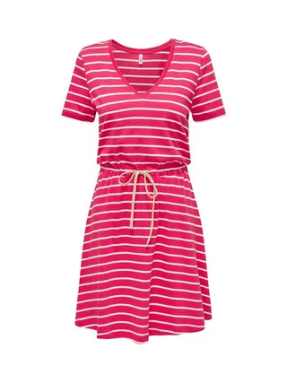 Robe à Rayure Rose Femme ONLY 15320317 1
