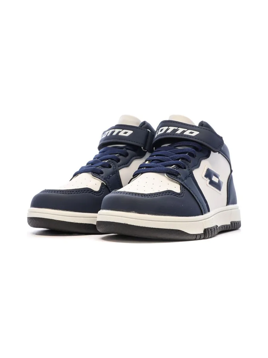 Baskets Blanche/Marine Garçon Lotto Ravenne 7