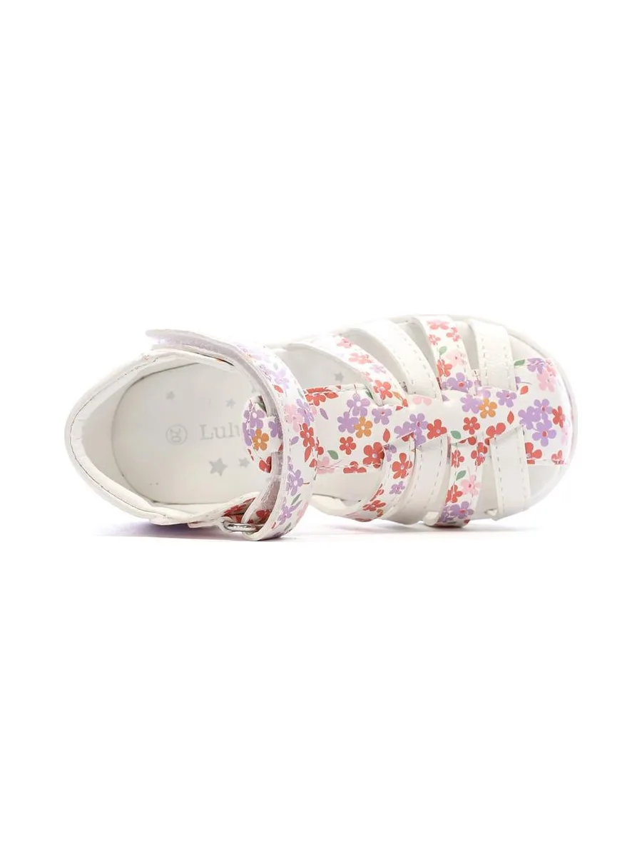 Sandales Blanc/Rose Fille Lulu Castagnette Lorya 5