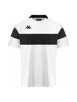 T-Shirt de Sport Blanc/Noir Homme Kappa Dareto 1