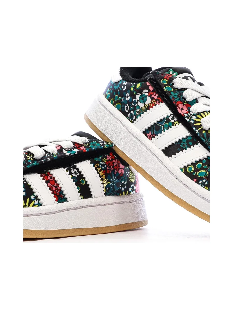 Baskets Noires à Motifs Fille Adidas Campus 8