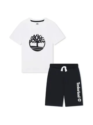 Pyjama Blanc/Noir Garçon Timberland T60050 1