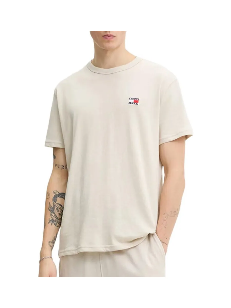 T-shirt Beige Homme Tommy Jeans Reg Badge DM0DM20322 2