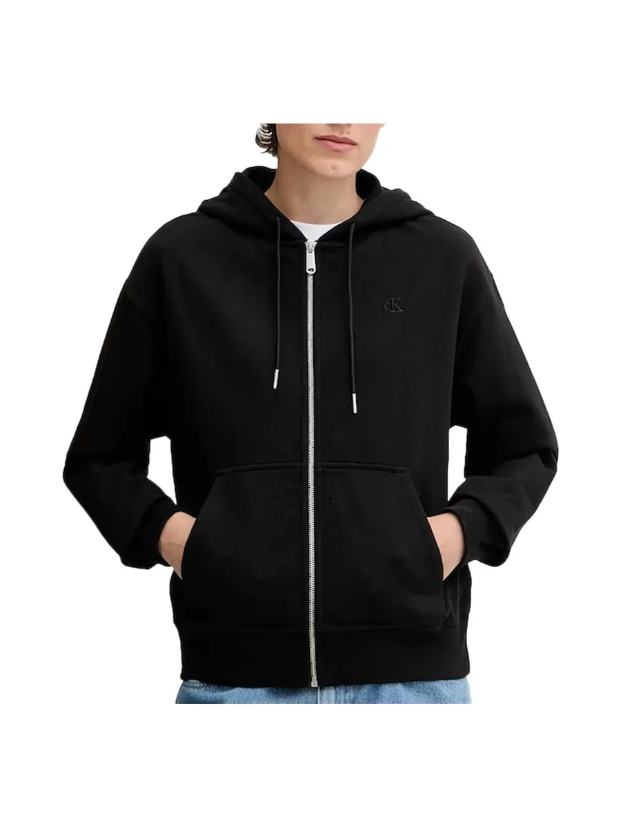 Sweat Zippé Noir Femme Calvin Klein Jeans Archive 2