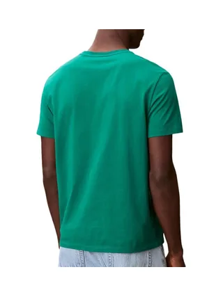 T-Shirt Vert Homme Calvin Klein Jeans Badge L4G 2