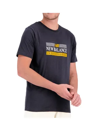 T-shirt Noir/Jaune Homme New Balance Sport Stacked 1