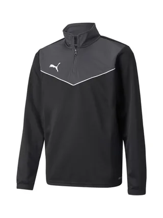 Sweat 1/4 de zip Noir/Gris Garçon Puma Indrise 1