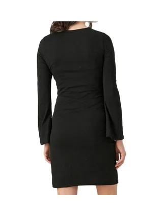 Robe de Grossesse Noir Femme Vero Moda Maternity Flared 2