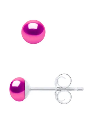 Boucles d'Oreilles Véritables Perles d'Eau Douce Boutons 4-5 mm — Argent 925 Millièmes Rhodié 1