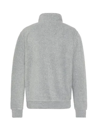 Sweat Polaire Gris Homme Schott Half Zipped 2