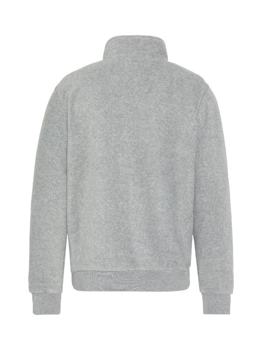 Sweat Polaire Gris Homme Schott Half Zipped 2