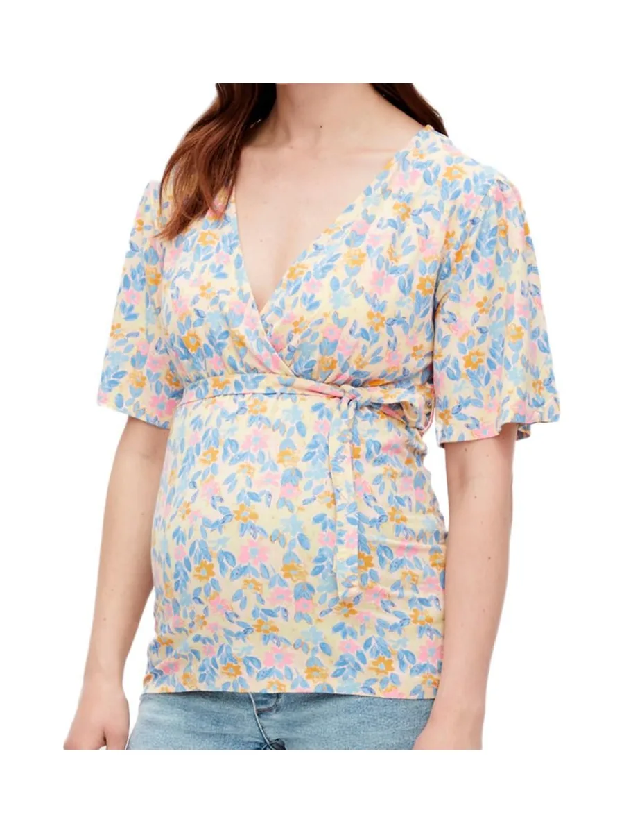 Blouse de Grossesse Jaune/Bleu Femme Mamalicious Brasil 2