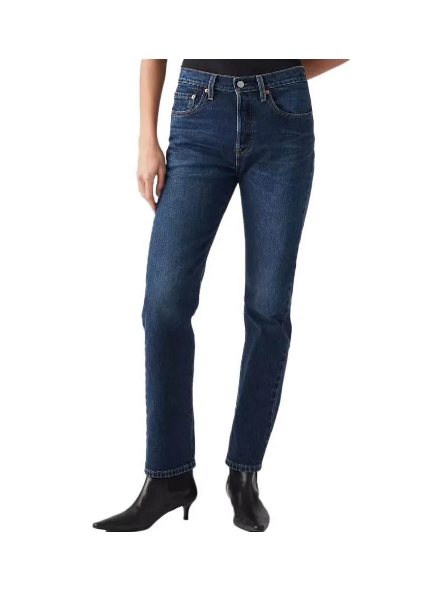 Jean 501 Bleu Brut Femme Levi's Med Indigo 12501 2