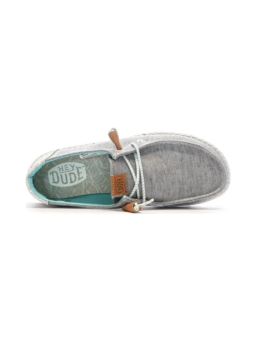 Chaussures Grise Chiné Femme Hey Dude Wendy Heathered Slub 4