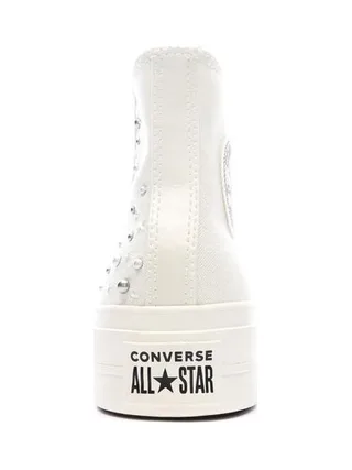 Baskets Blanches Femme Converse Chuck Taylor All Star Perles 3