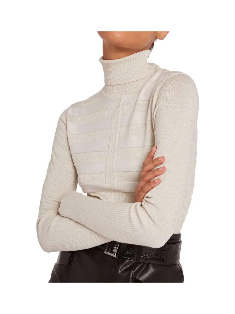 Pull Beige brillant femme Morgan Mentosa 1