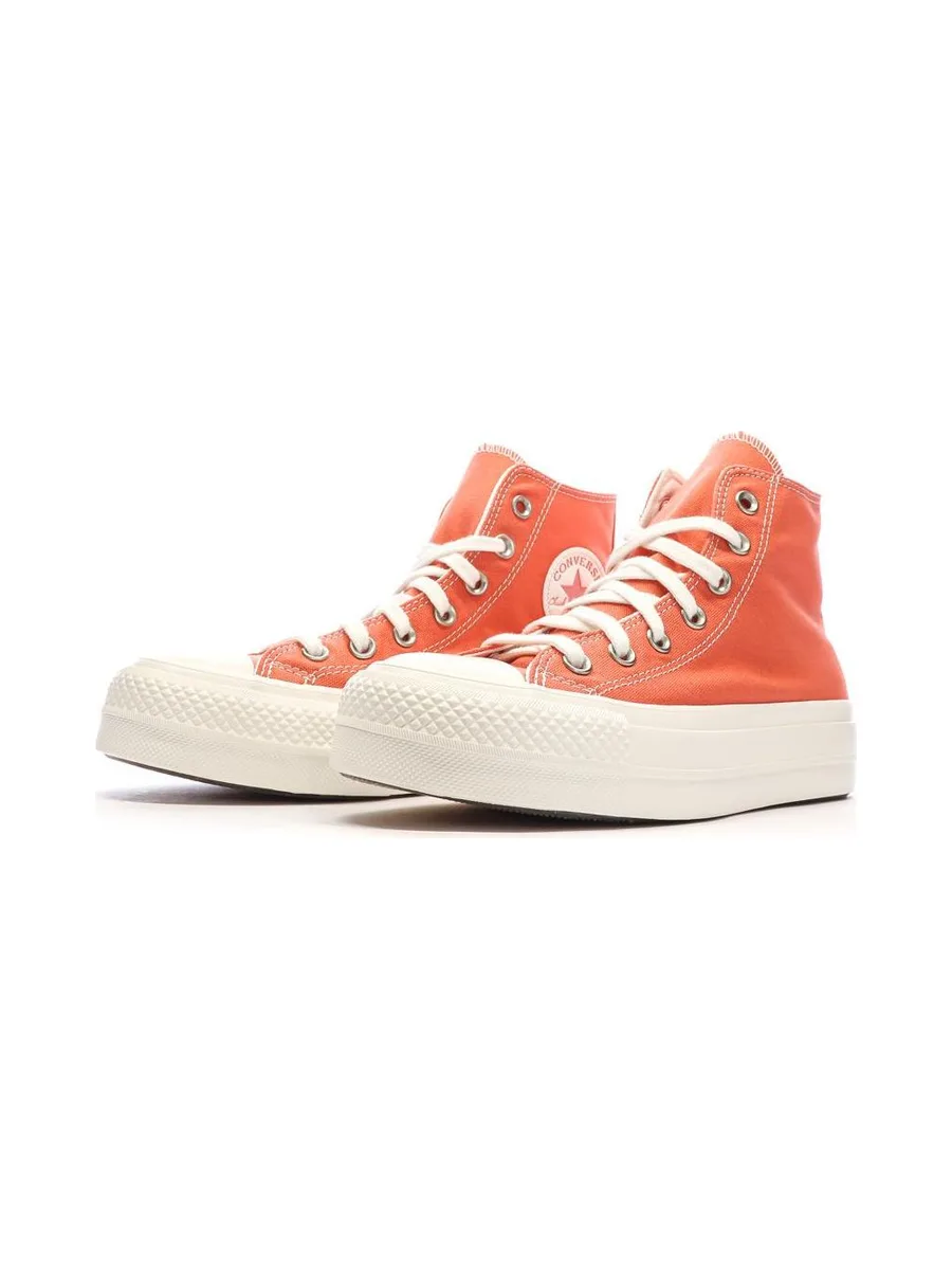 Baskets Oranges Femme Converse Chuck Taylor All Star Lift 6