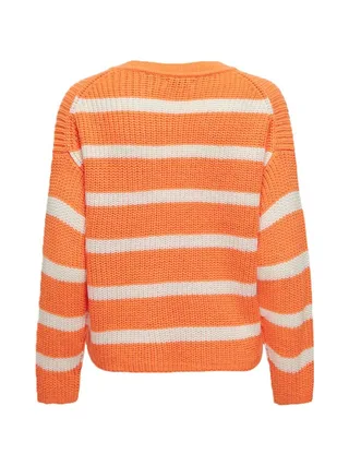 Pull à Rayures Orange Femme JDY Stripe 2