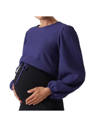 Blouse de Grossesse Marine Femme Mamalicious Aura 1