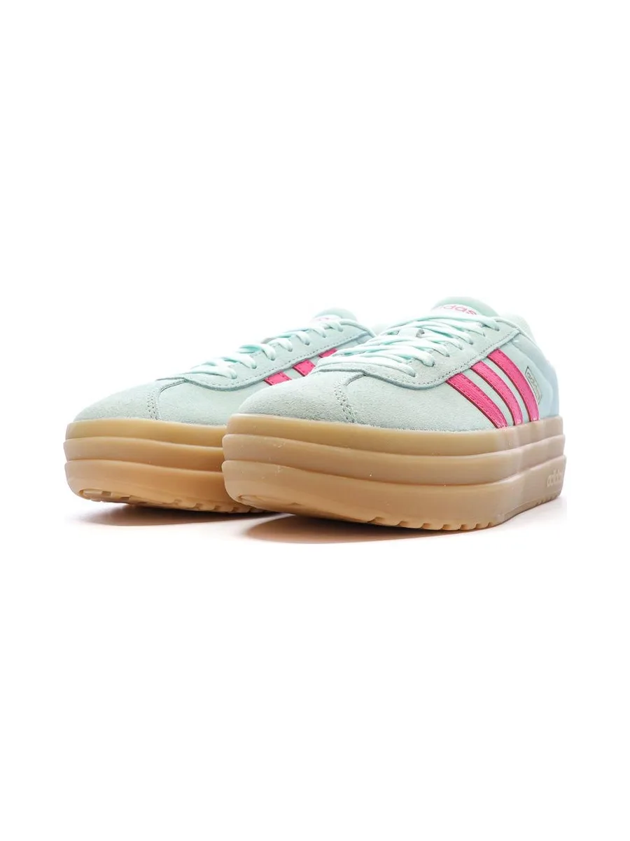 Baskets Vertes/Roses Fille Adidas Vl Court Bold 6