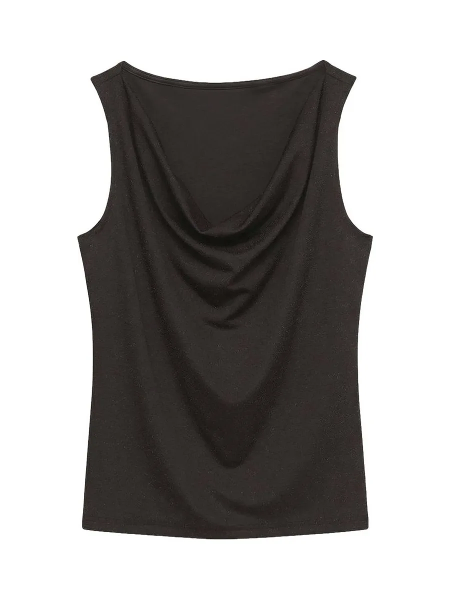 Débardeur femme brillant Marron Vero Moda Kanva Waterfall 3
