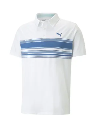 Polo Blanc/Bleu Homme Puma Grind 1