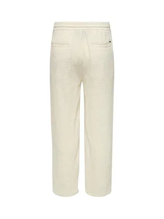 Pantalon Fluide Gaz de coton Écru Homme Only & Sons Onssinus 0158 2