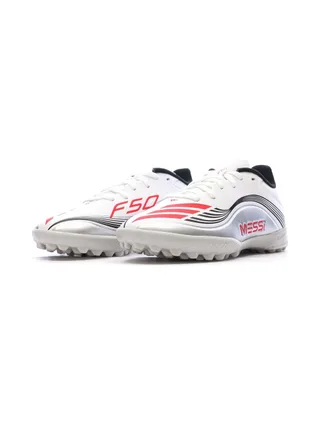 Chaussures de Foot Blanc Junior Adidas F50 Messi League TF 6