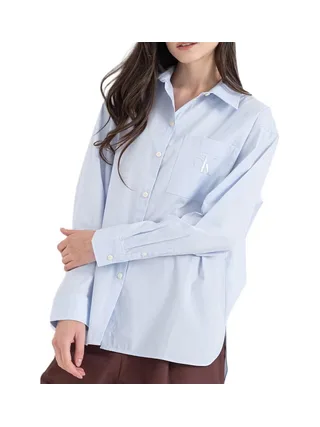 Chemises Bleu Femme Calvin Klein Jeans Poplin Relaxed 1