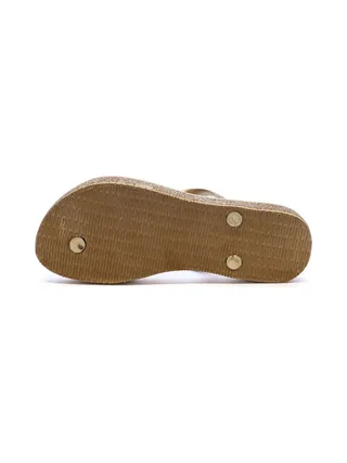 Tongs Marron/Doré Femme Havaianas Slim Platform Sparkle 2
