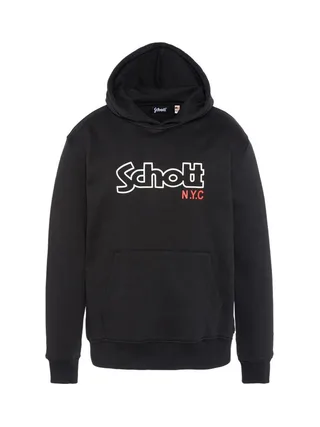 Sweat à Capuche Noir Garçon Schott Sidney 1