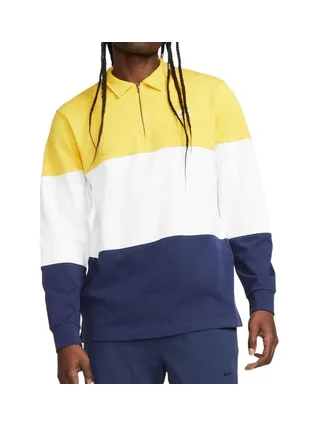 Sweat Blanc/Jaune/Marine Homme Nike Club+ 1