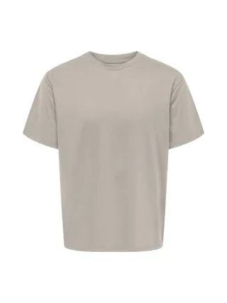 T-shirt Beige Homme Only & Sons Chinois 1
