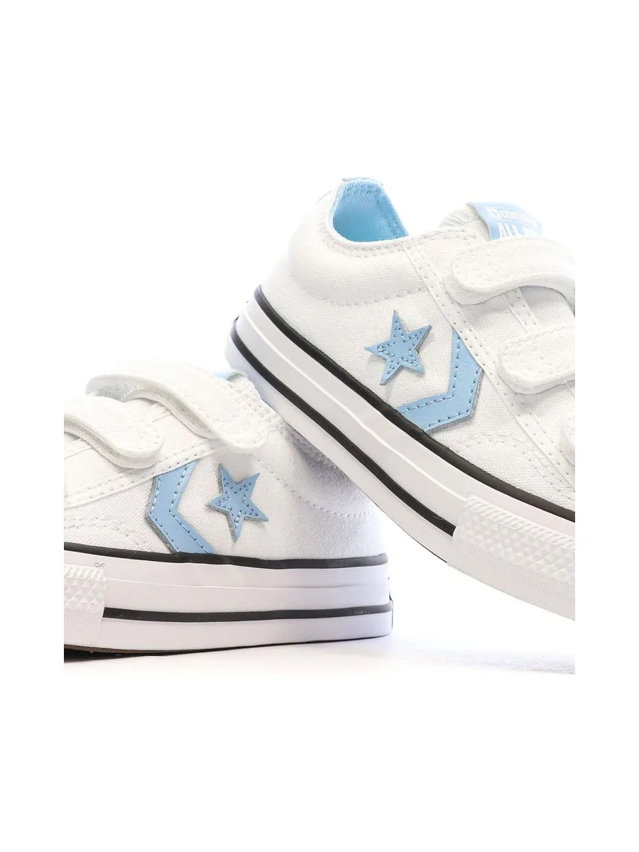 Baskets Blanches/Bleu Garçon Converse Star Player 76 Easy 8