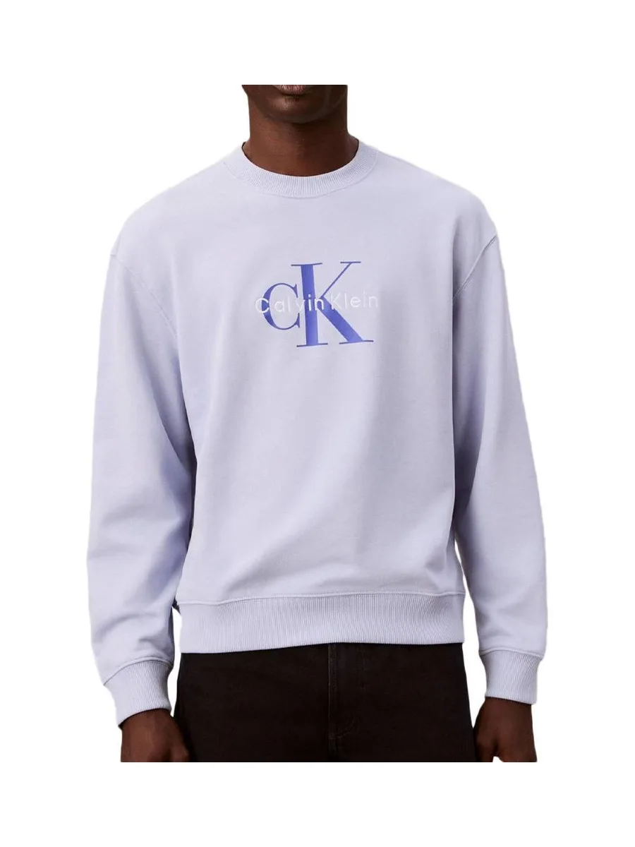 Sweat Bleu Homme Calvin Klein Jeans 350terry Mono 2