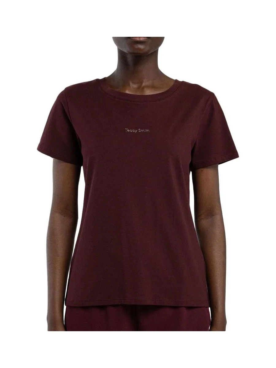 T-shirt Bordeaux Fille Teddy Smith Ribelles 2