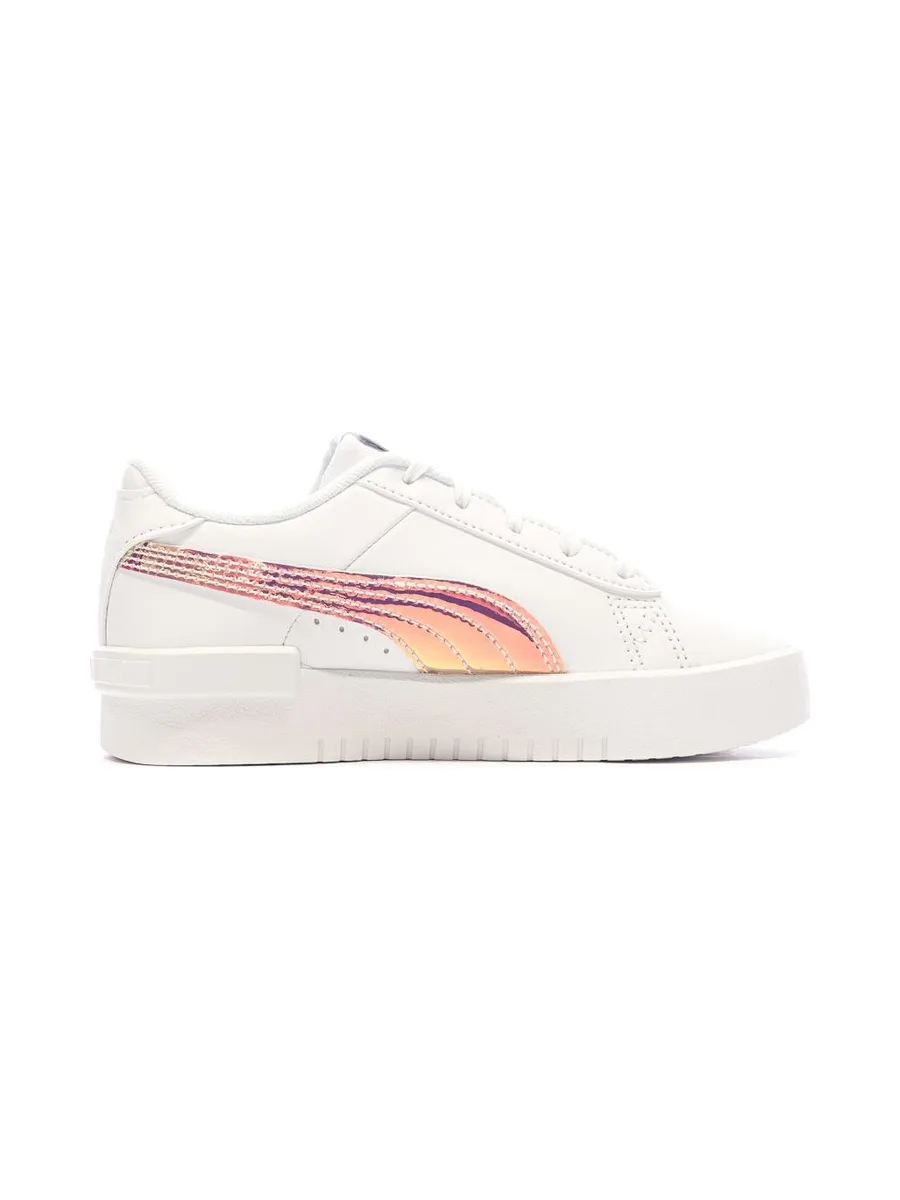 Baskets Blanc/Rose irisé Fille Puma Jada Holo 2