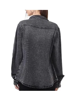 Chemise en Jean Noir Femme Monday Premium Bleach 1 2