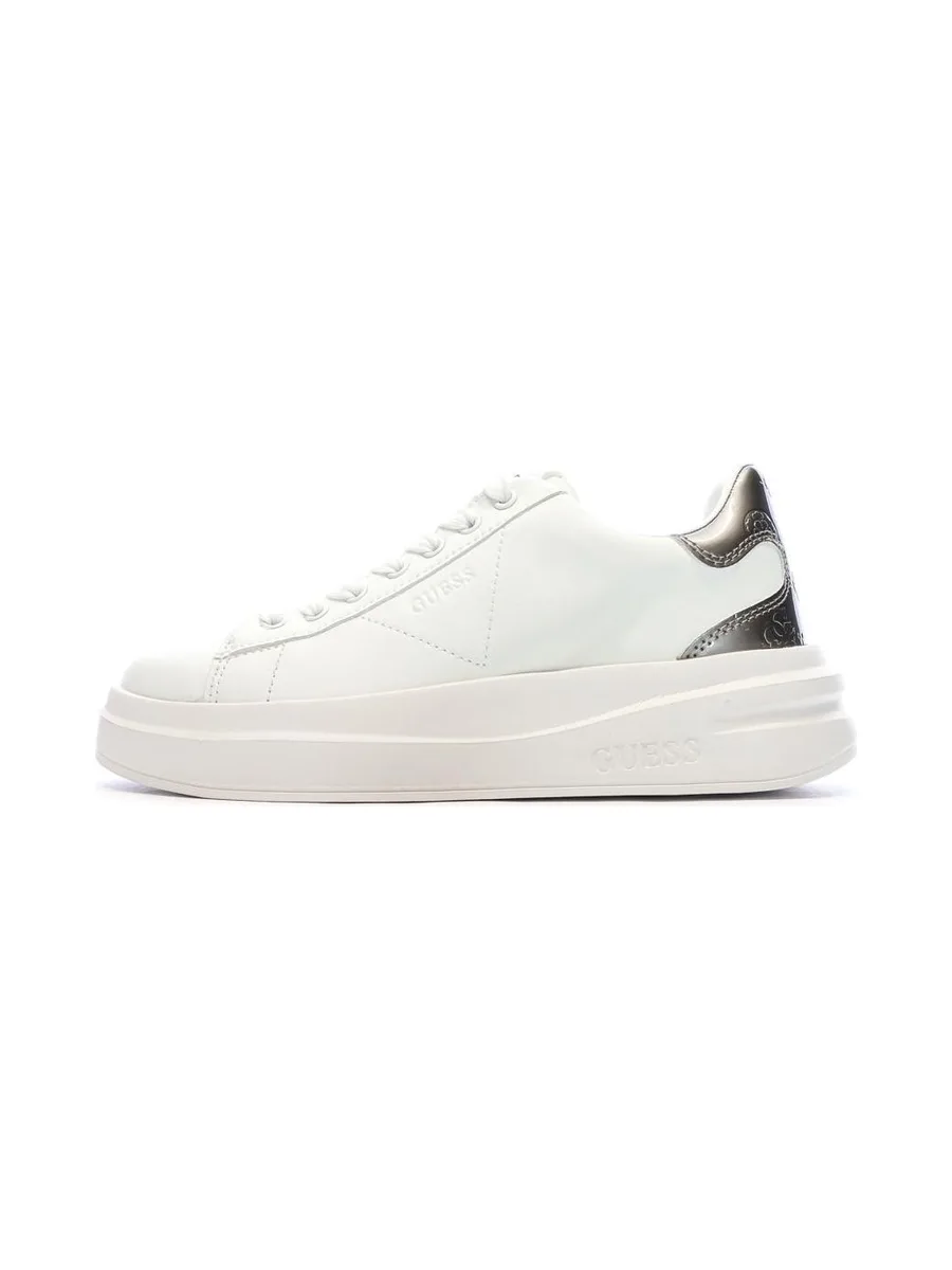 Baskets Blanches/Argent Femme Guess Elbina 1