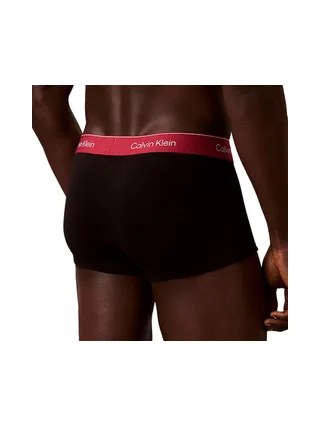 x3 Boxers Noir/Rose/Bleu Homme Calvin Klein Rise Trunk 3