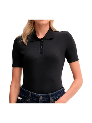 Polo Noir Femme Calvin Klein Jeans LV047C907G 1