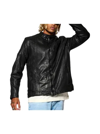 Veste en Cuir Noire Homme Kaporal BEN 1