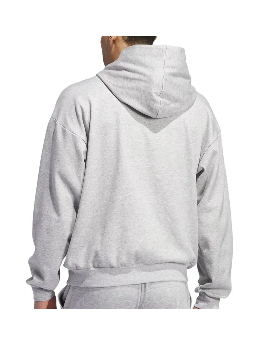Sweat Gris Homme Adidas Slt Fleece Hood 3